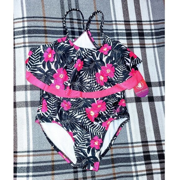 Body Glove Other - Girl Swimsuit, Body Glove Floral 1-Piece, Black / Pink